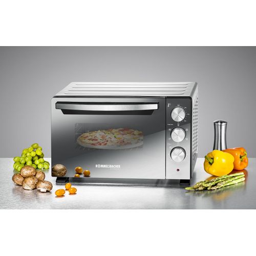 ROMMELSBACHER Minibackofen "BGS 1400", silber (schwarz, silberfarben), B:45,5cm H:30cm T:38,5cm, Minibacköfen, Minibackofen