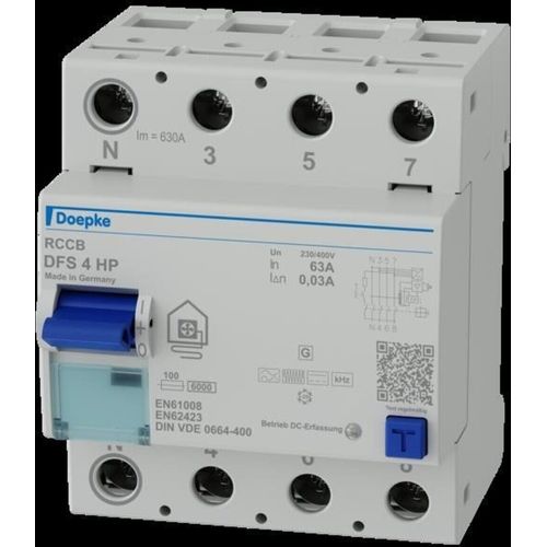 Doepke DFS4 063-4/0.03-HPFI-Schutzschalter 4p 63 A 0.03 (09144805)
