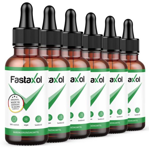 Fastaxol Öl-Komplex Tropfen | mit Pflanzenölen | für Männer und Frauen geeignet | 30 ml pro Flasche 6x