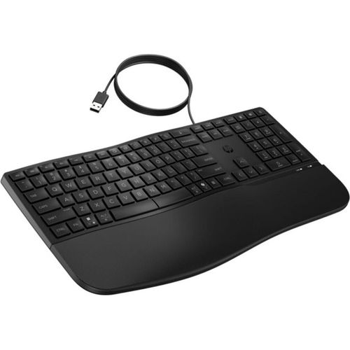 HP 480 Comfort kabelgebundene Tastatur, Volle Größe (100%), Kabelgebunden, USB, Schwarz
