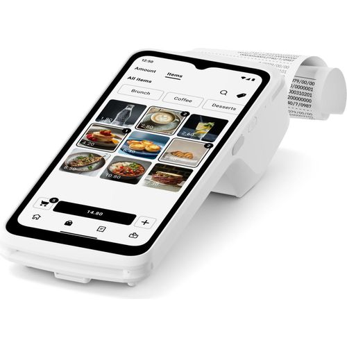 SumUp Terminal, Wi-Fi + 4G, Nahfeldkommunikation (NFC), 1 m, Weiß, 380 g