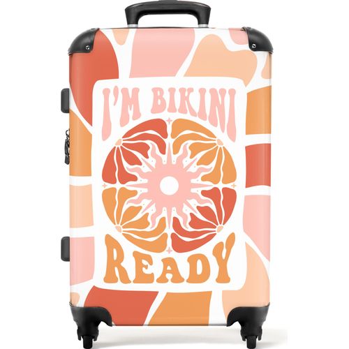 NoBoringSuitcases.com - Großer Koffer Damen - Reisekoffer rosa mit 4 Rollen - Trolley auf Rollen 72 Liter - Rollkoffer große Frauen - Geräumiger Gepäckkoffer 20kg - Koffer für Erwachsene - Gepäckkoffer mittel - Gepäcktrolley groß - Reisegepäck XLKoffer Mittelgroß 67x43x25 cm, 72L,