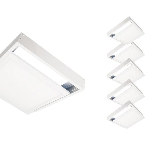 Weißes Vorsprung-Kit für 60x60 Slim LED Panel (Packung mit 6 )