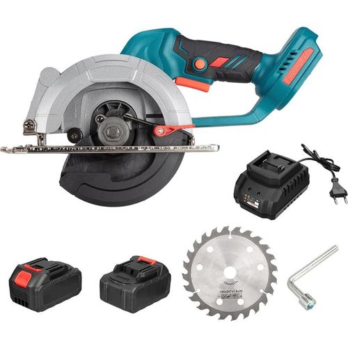 Elektrowerkzeug - Handkreissäge - Akkubetrieben - Bürstenloser Motor - 18 V - 150 mm Sägeblatt - 51 mm Schnitttiefe - 2 Akkus - Braun