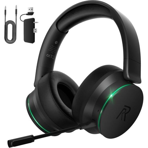 Gaming Headset für Xbox Series X|S, Xbox One, PS5,PS4,Noise Cancelling Bluetooth 5.3 Kabelloses PC Headset mit Mikrofon,3D-Surround-Sound,45H Batterie