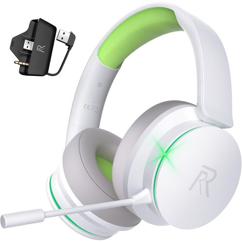 Gaming Headset für Xbox Series X|S, Xbox One, PS5,PS4,Noise Cancelling Bluetooth 5.3 Kabelloses PC Headset mit Mikrofon,3D-Surround-Sound,45H Batterie