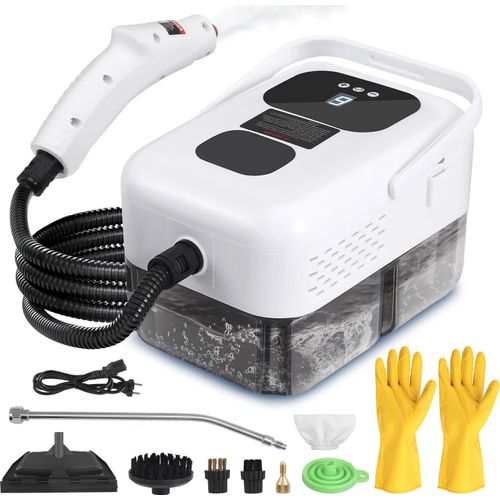 Dampfreiniger - Hochtemperatur-Reinigungsgerät - 9 einstellbare Modi - 2401–2600 W - 110 V - Für Klimaanlage, Dunstabzugshaube, Haushalt & Auto - Weiß