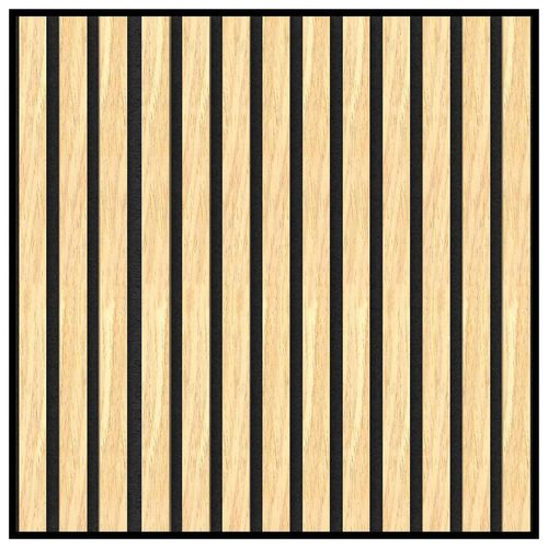 Novel Akustikpaneel, Eiche, Beige, Holzwerkstoff, furniert, 52.5x1.65x52.5 cm, Tapeten & Wandverkleidungen, Akustikpaneele