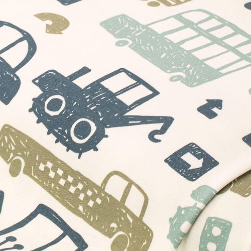 Sweat / French Terry "Fahrzeuge", blau-color