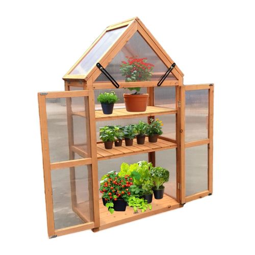 Coemo Gewächshaus Jan mit aufklappbaren Türen und Dach