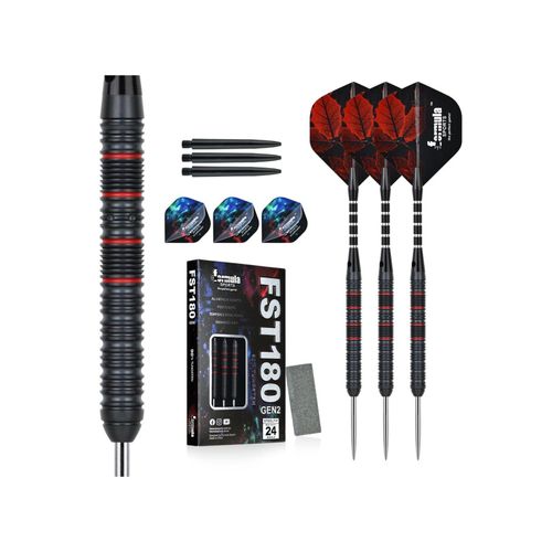 Formula Sports FST180 Gen2 Black Red Rings Tungsten Dartpfeilset