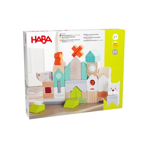 HABA Unisex Spielbausteine Bausteine Hund und Katze 1er Pack
