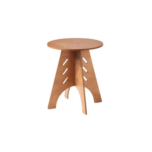 SoBuy Couchtisch mit Zapfenverbindungen Braun 46,5x46,5x54,5cm Industriell