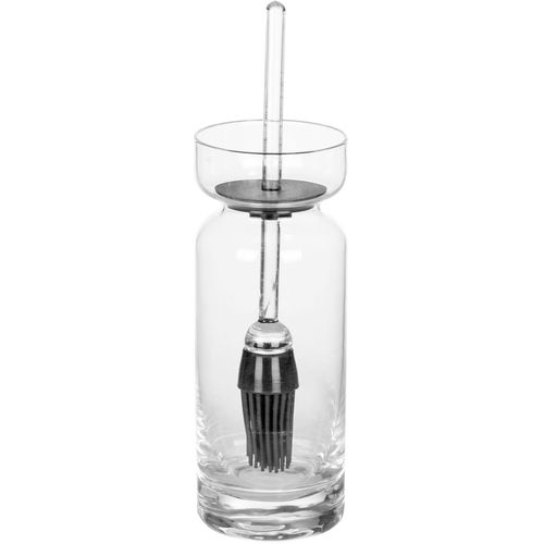 Marinadenpinsel WENKO "Modell Marta", transparent, T:6cm, Glas, Silikon, Lebensmittelpinsel, Marinadenglas mit Silikonpinsel, ideal beim Kochen & am Grill