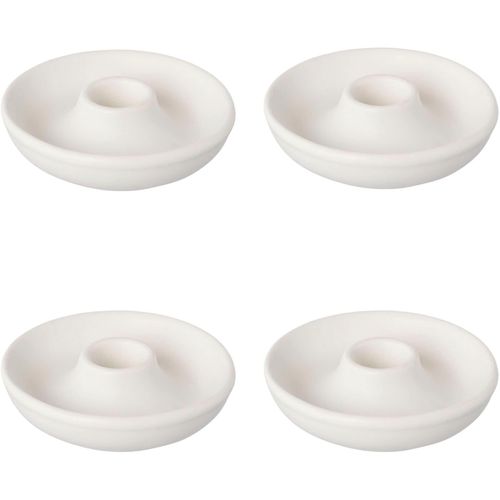 Kerzenhalter OTTO HOME "Stabkerzenhalter Adalena", weiß, H:3cm Ø:9cm, Porzellan, Kerzenhalter, Kerzenhalter, aus Porzellan, im nordischen Stil