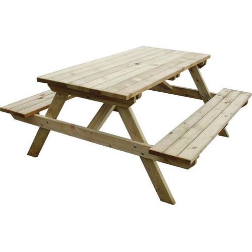 Picknickbank aus Holz für bis zu 6 Personen