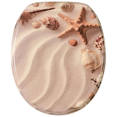 WC-Sitz SANILO "Sanibel", sand, B:37,7cm L:47cm, MDF - Mitteldichte Holzfaserplatte, WC-Sitze, WC-Sitz