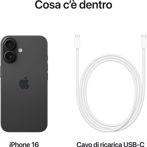 Apple iPhone 16 Black - Smartphone - Smartphone - 128 GB