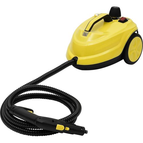 Dampfreiniger - Behältermodell - 2000 W - 220 V - Über 30 Min. Dauerdampf - Hochdruck & hohe Temperatur - Für Küche, Bad & Auto - Gelb