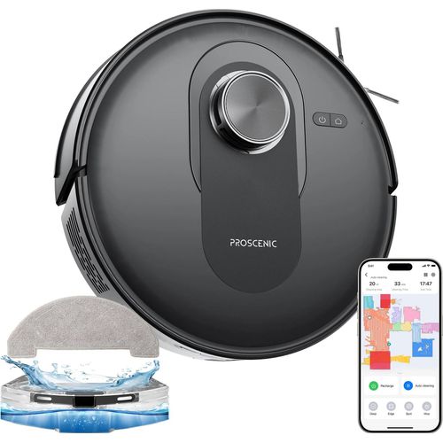 Saugroboter - 2-in-1 Saugen & Wischen - 6000 Pa Saugkraft - LiDAR-Navigation - 5 Karten in Echtzeit - WLAN/App-Steuerung