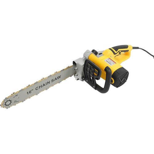 Elektrische Kettensäge Motorsäge - Netzbetriebenes Modell - 2000 W - 40,6 cm Schwert - 800 U/min - Kupferwicklungsmotor - 220 V - Gelb