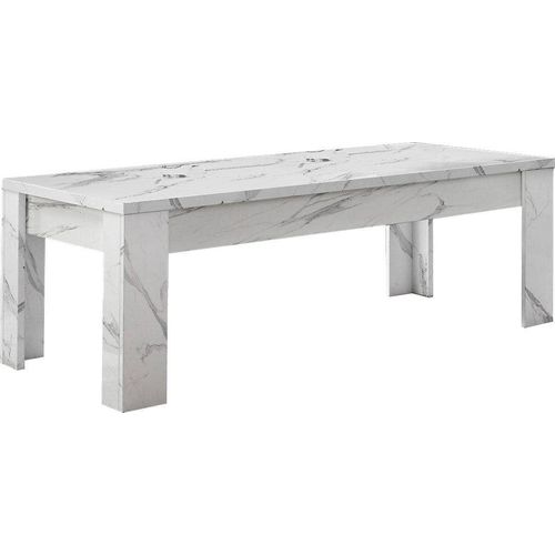 Couchtisch HOME AFFAIRE "Carrara", weiß (weiß marmor, optik, weiß marmor, optik, weiß marmor, optik), B:122cm H:45cm T:65cm, Tische, Couchtisch, (125 x 65 cm)