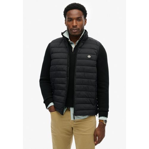 Steppweste SUPERDRY "Fuji Lite Padded Gilet", Herren, Gr. XL, schwarz, Steppware, Obermaterial: 100% Nylon, unifarben, normal normal, ohne Ausschnitt, Westen Steppweste, Steppware, normal geschnitten