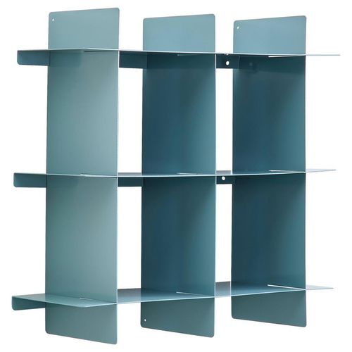 Landscape Wandregal , Grün , Metall , 6 Fächer , 40x40x15 cm , Küchen, Küchenmöbel, Küchenregale