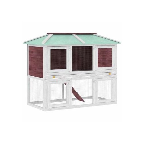 VidaXL Holz Kaninchenstall braun