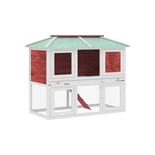 VidaXL Holz Kaninchenstall rot