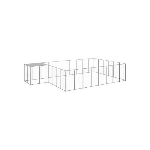 VidaXL Hundezwinger silber 5,5 m, 3,3 m, 1,1 m