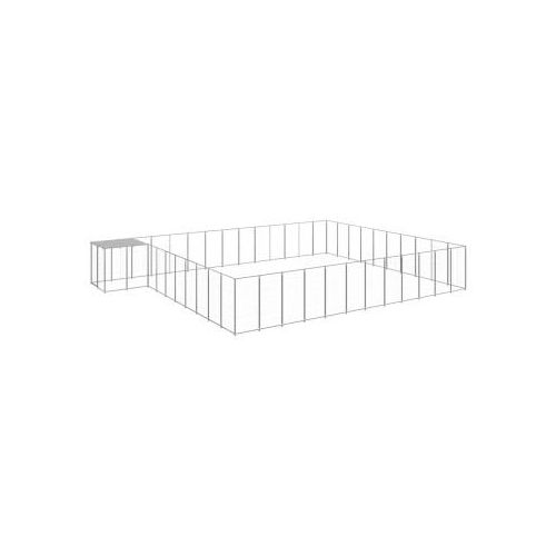 VidaXL Hundezwinger silber 7,7 m, 5,5 m, 1,1 m