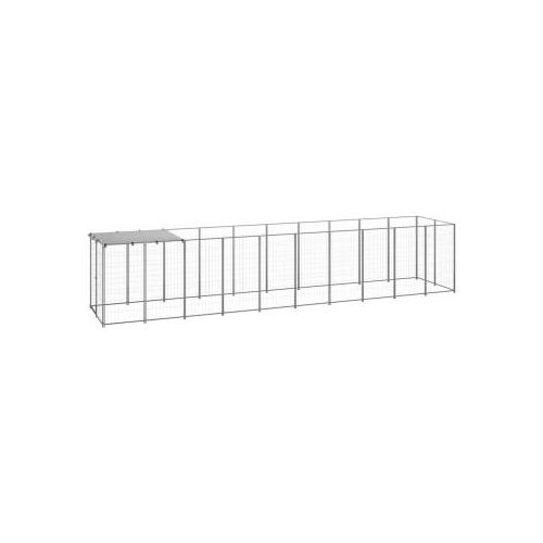 VidaXL Hundezwinger silber 5,5 m, 1,1 m, 1,1 m
