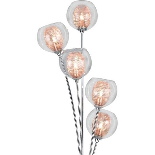 Stehleuchte THESIS G9 28W inkl. Leuchtmittel Durchm. 38cm, Höhe 182cm kupfe