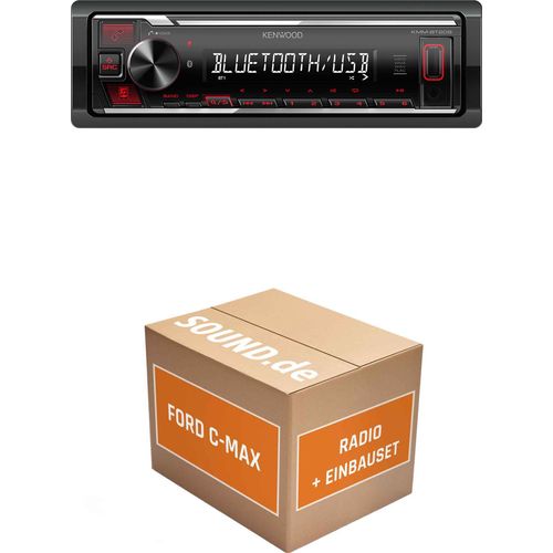 Autoradio Kenwood KMM-BT209 passend für Ford C-MAX | Bluetooth USB Telefonieren
