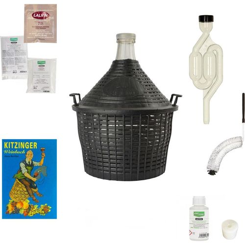 Wein selber machen, Wein starterset, Weinbrauset, Weinherstellung starterset - mit Weinballon 20L, klein