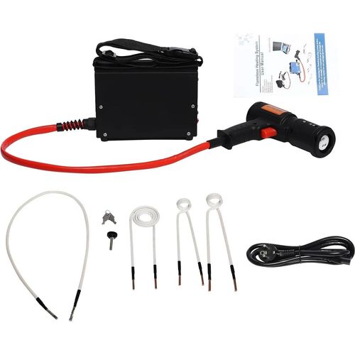 Induktionsheizgerät Für Auto - Leistung 1500 W 220 V - Magnetisch, Flammenlos - 3 Heizspulen - Für Schrauben Und Muttern - Schwarz