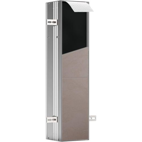 EMCO WC-Modul plus ASIS Unterputz, 658 x 154 mm, Türanschlag links Aluminium