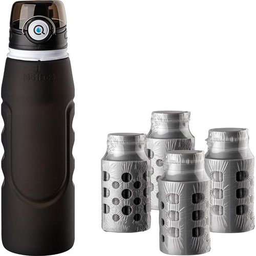 WatPass® Outdoor- & Krisenfilter 1,0 l blackflex mit 4 Ersatzfiltern