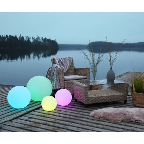 Leuchtobjekt outdoor KUGEL 50cm mit E27 Fassung - warmweißes 1W Leuchtmittel