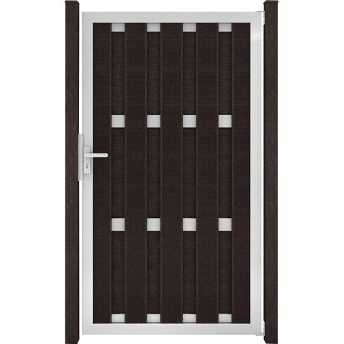 GroJa Fertigzaun Tor Universal 100 x 180 Bi-Color Sand DIN rechts