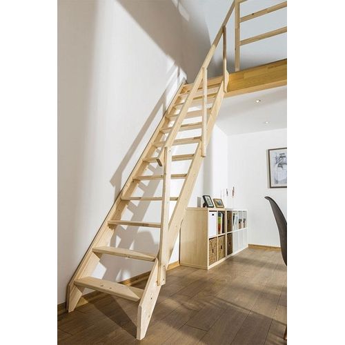 Raumspartreppe Jano - Holzart: Kiefer, Höhe: 290 cm, Stufenbreite: 60 cm