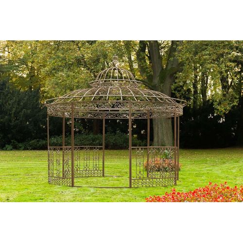 CLP Luxus Pavillon Romantik V2 rund 350 cm antik braun