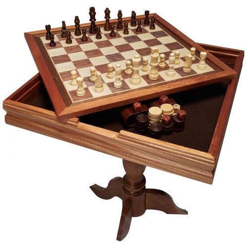Holz Schachspiel - 650 x 650 x 675 mm Schachbrett Spielset - Desktop Schachbrettspiele mit Figuren - Party-Familien-Schachset - Reiseschach - Kinder - Schachbrett.