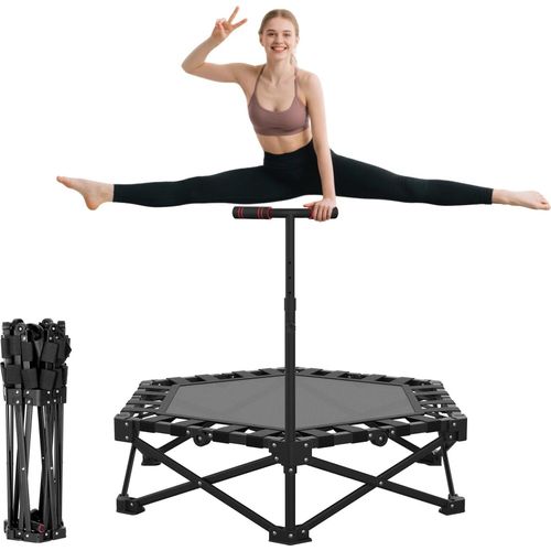 Trampolin - Fitness-Mini-Trampolin - Ø 107 cm - Indoor - Balancetraining - Trainiert Hüfte/Po - Für Erwachsene und Kinder