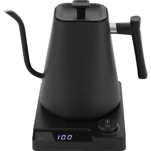 Elektrischer Wasserkocher - Schwanenhals/Gooseneck - 1200 W - 1 l - LED-Display - 220–240 V - Schwarz