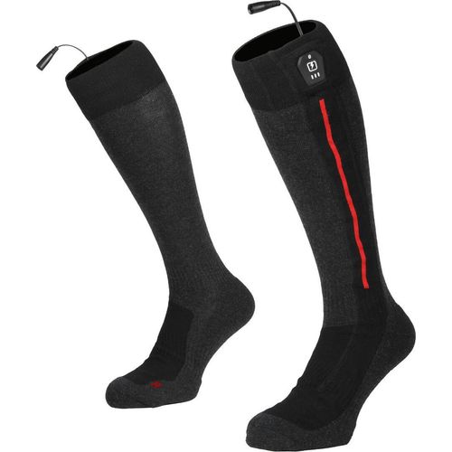 Macna Lava 2.0 beheizbare Socken, schwarz/rot, 45-48