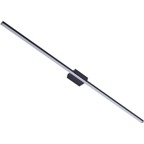 Lucande LED-Spiegellampe Kivana, schwarz, Metall, 120cm IP44