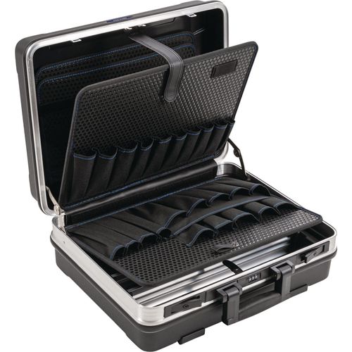 TECWERK Schalenkoffer B500xT200xH420mm m.Wkz.taschen 28,1l ABS-Ku.Alu-Rahmen TECWERK