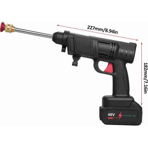 Tragbarer Hochdruckreiniger für Zuhause 48V Batterie Kabellose Autowaschmaschine Leistungsstarke Autowaschanlage für Zuhause Autowäsche Sprinkler Multifunktionale Reinigung